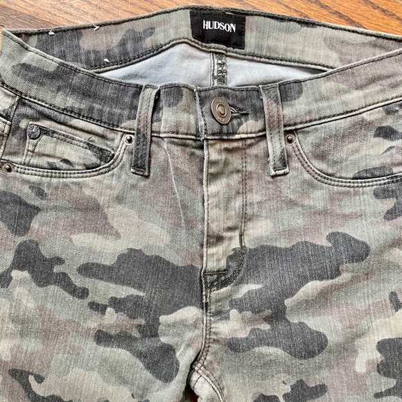 Hudson Camo Nico Mid Rise Super Skinny Jeans 24 - Picture 5 of 7